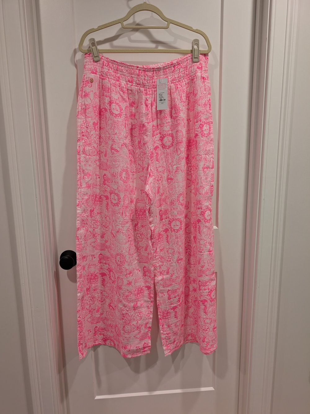 Lilly Pulitzer Pink Printed Wide-Leg Pants